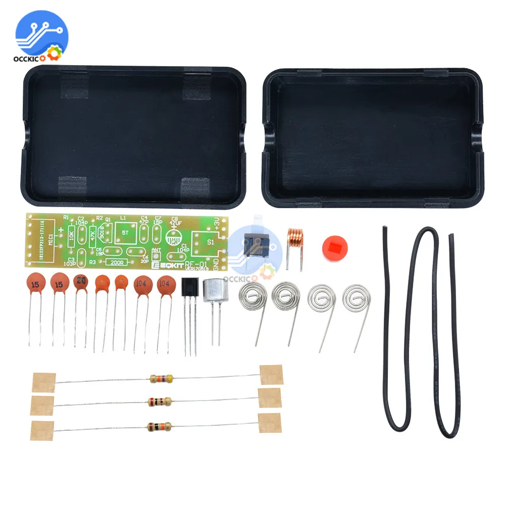 FM Frequency Module 70-110MHz 1.5V Wireless Microphone Transmitter Board Parts Kits with Shell Case | Электроника