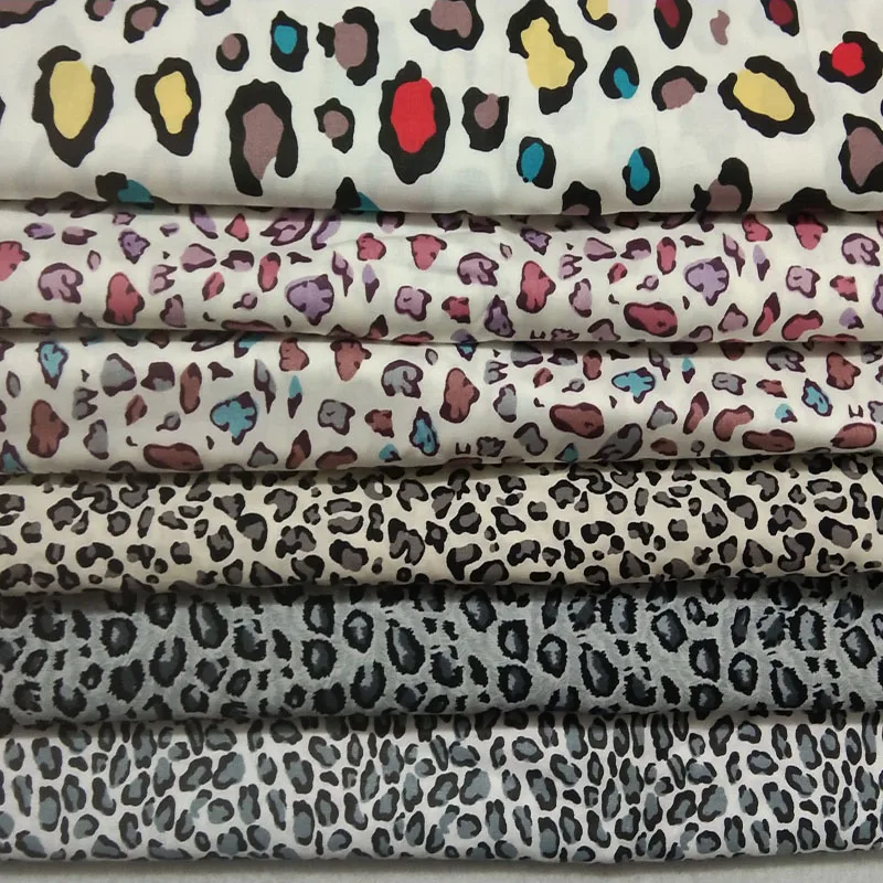 6 шт. хлопковый поплин с леопардовым принтом 24х23 см дышащая ткань для шитья