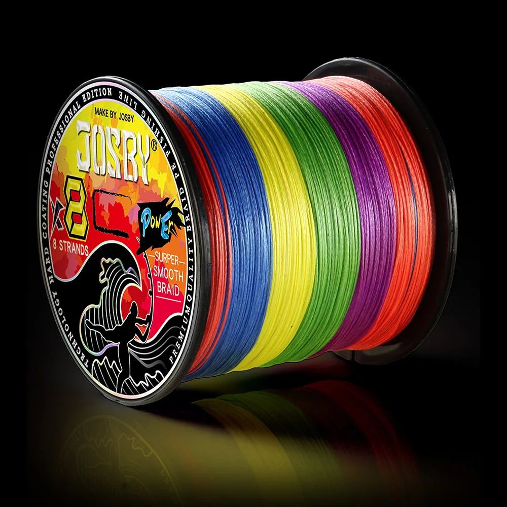 JOSBY 8 Strands Braided PE Super Powerful Fishing Line 300M 500M 22-100LB Multifilament Smooth Wire For Lure