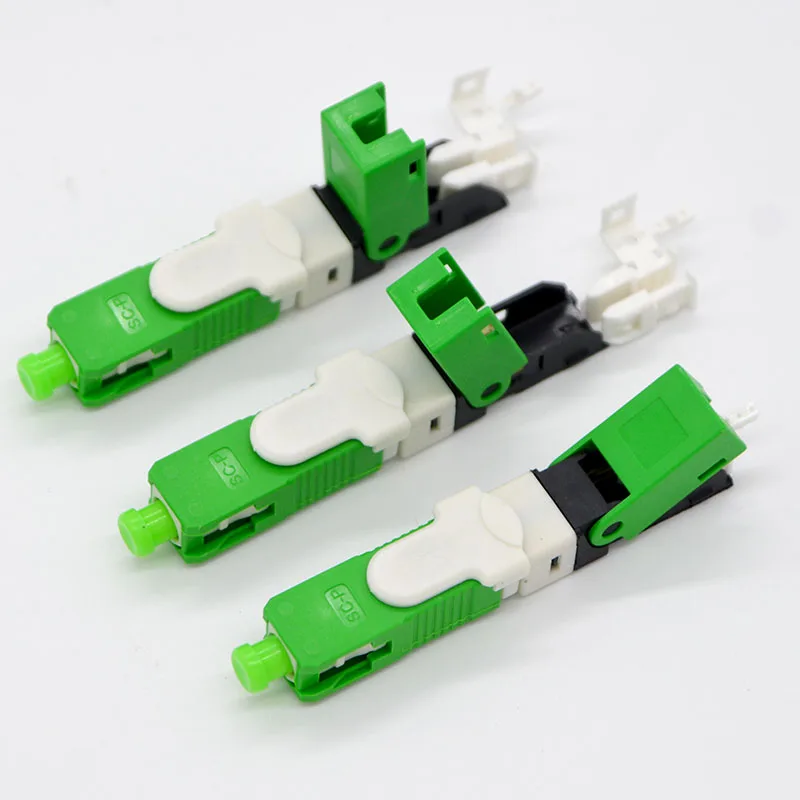 100,200pcs Fiber Optic Fast Connector Adapter FTTH Embedded Field Assembled Single Mode SC/APC ESC 250D Special Wholesale