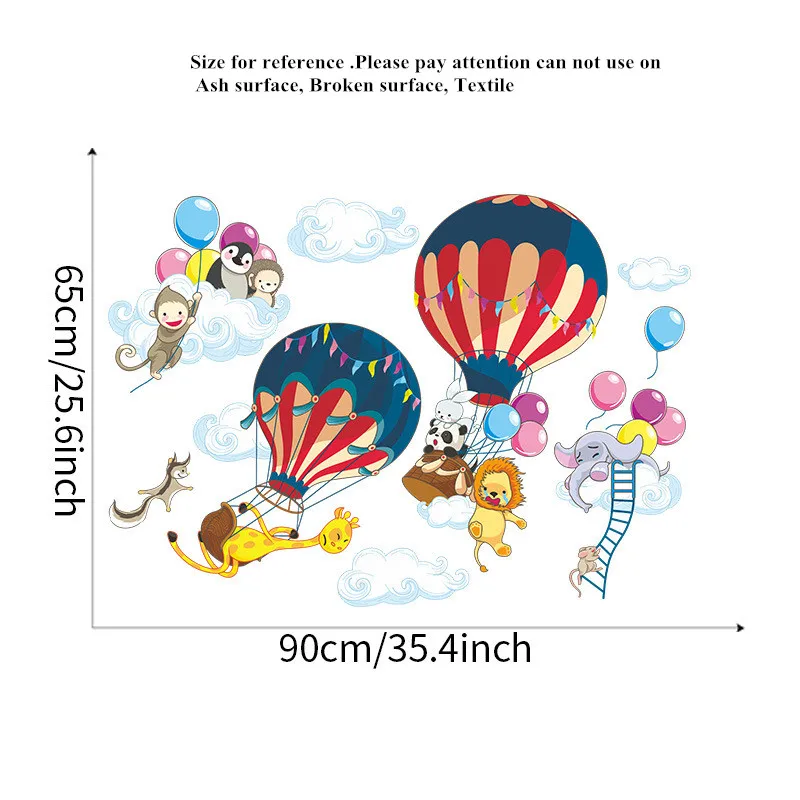 Воздушный шар аниме наклейка на стену для детской комнаты украшение съемные