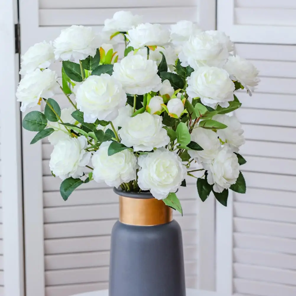 

Artificial Flower Multi-use Bright-colored Faux Silk Flower Simulation Rose Display Home Table Decoration Flower Arrangement