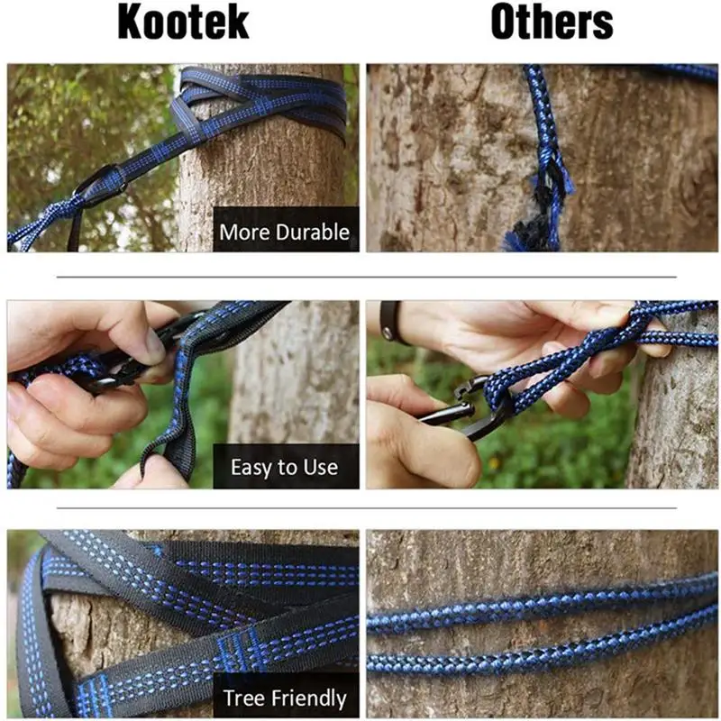

Double Camping Hammock for 2 Adult Lightweight Parachute Hammock with Tree Straps and Carabiners for Backpacking Hiking Garden