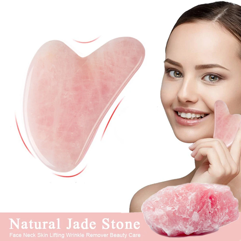 

2pcs Jade Stone Facial Massage Roller For Face Natural Massager Green Guasha Scraper Set Thin Lift Beauty Slimming Tools Roller