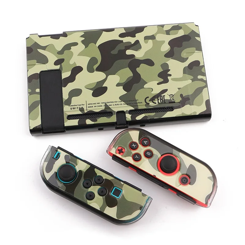 Camouflage Green Защитный чехол-накладка для пульта управления NS Zend, фиксируемый прямой док-станция Joy-con Xenoblade 2/Zeldar/Splatoon2 - Цвет: Camouflage Green