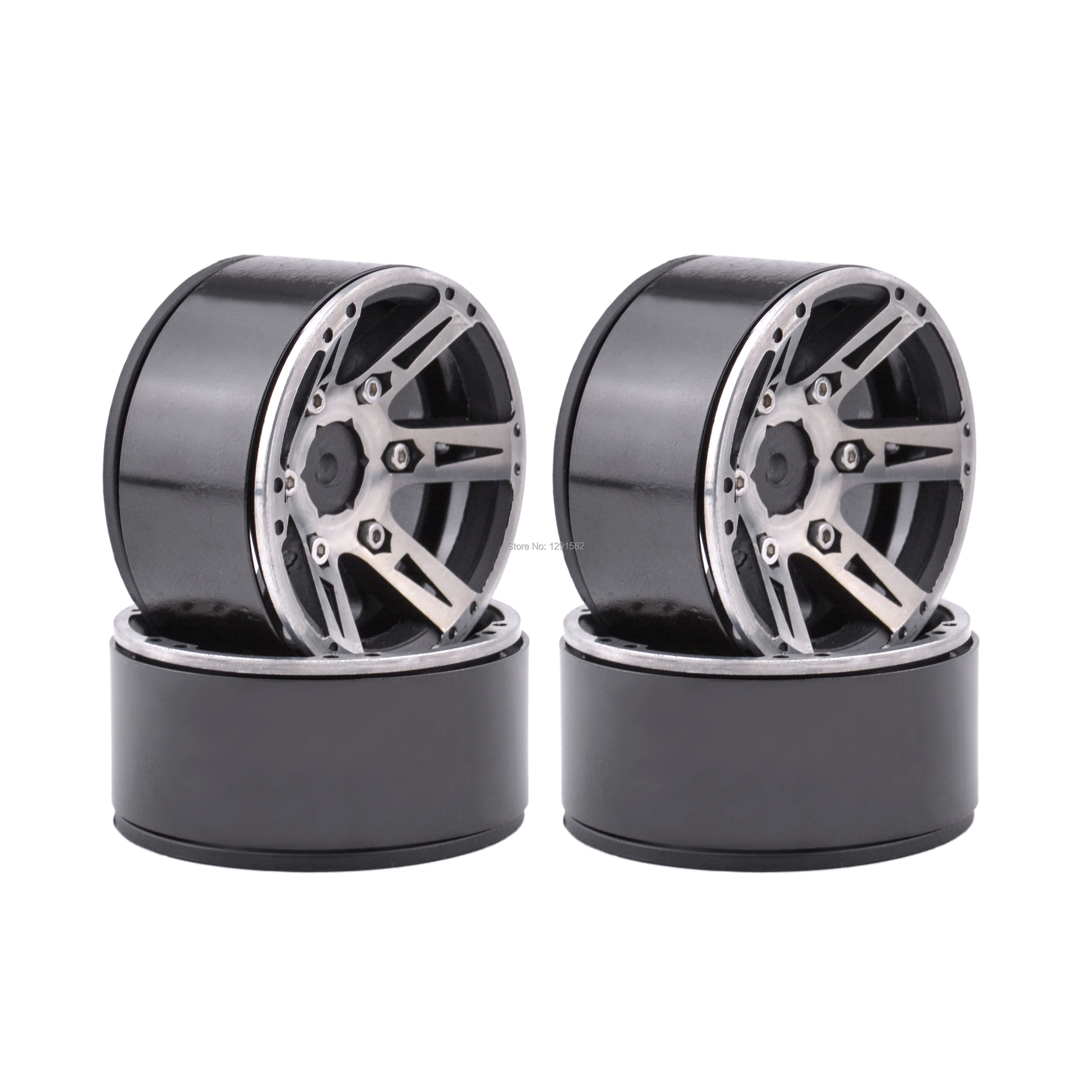 4 шт./лот RC Рок Гусеничный металлический обод колеса 1 9 дюймов BEADLOCK для 1/10 осевая