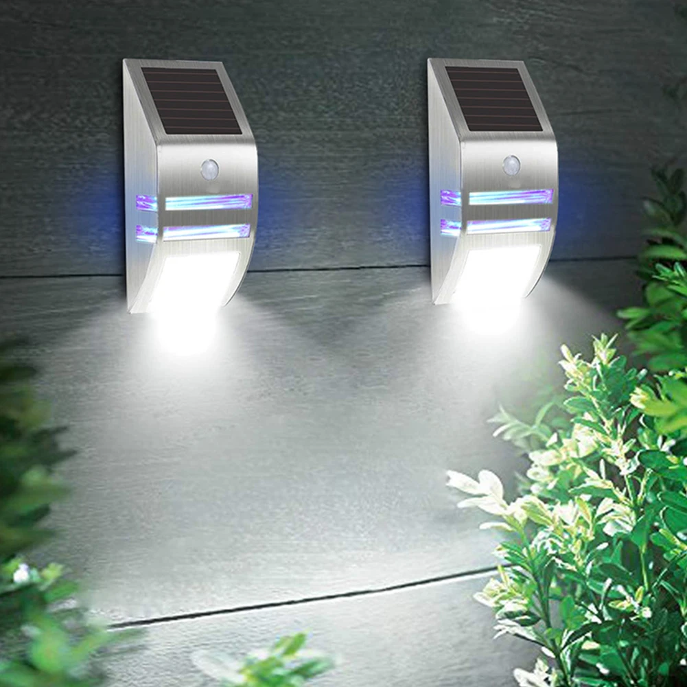 

Solar Led Light Outdoor Sensor Lamp Street Lights Wall Stainless Steel Powered Wireless Waterproof Security For Garden Yard