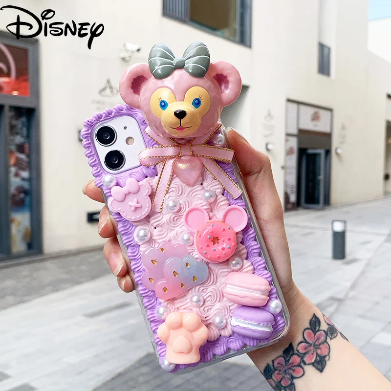 

Disney Duffy bear handmade diy cute cartoon mobile phone case for iphone 12mini/11promax/12promax/se/xr/7plus/8p/xs/xsmax/11