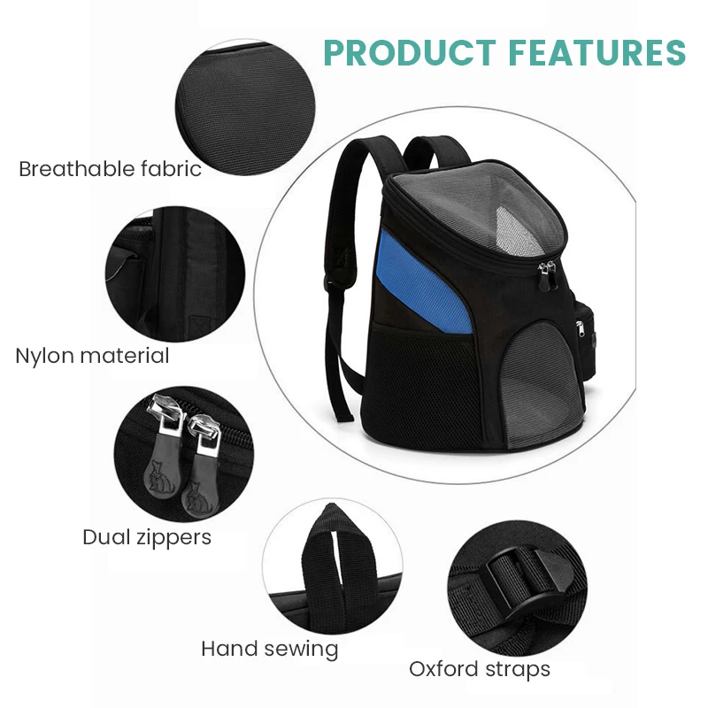 

Outdoor Pet Carrying Bag Cat Dog Backpack Folding Pet Chest Bag Supplies Dog Cat Carrier Backpack Pets Products for Small Dogs