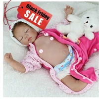 new hot 22 soft silicone vinyl reborn baby girl dolls lifelike newborn toys kids gifts girls toys baby doll toy educational
