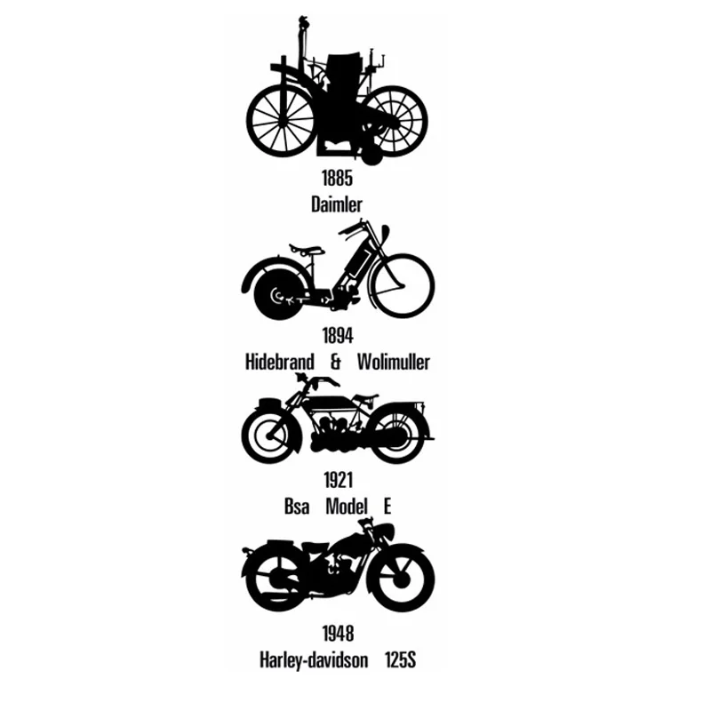 Винтажная Наклейка на стену для мотоцикла велосипеда гостиной домашнего декора