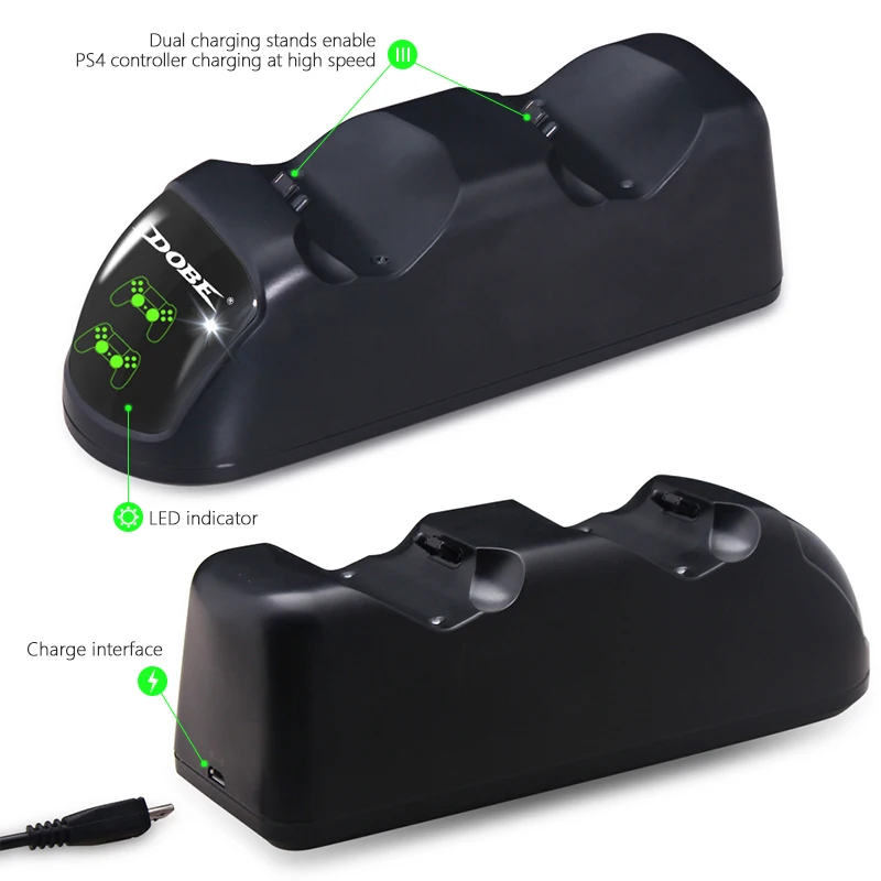 Данные лягушка игровой контроллер Джойстик двойной USB зарядная док-станция с светодиодный светильник индикаторы для Playstation 4 PS4/PS4 Slim/Pro