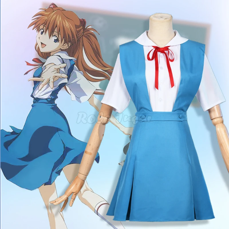 Женский костюм для косплея на Хэллоуин Asuka Langley Soryu Токио Аянами Рей милая