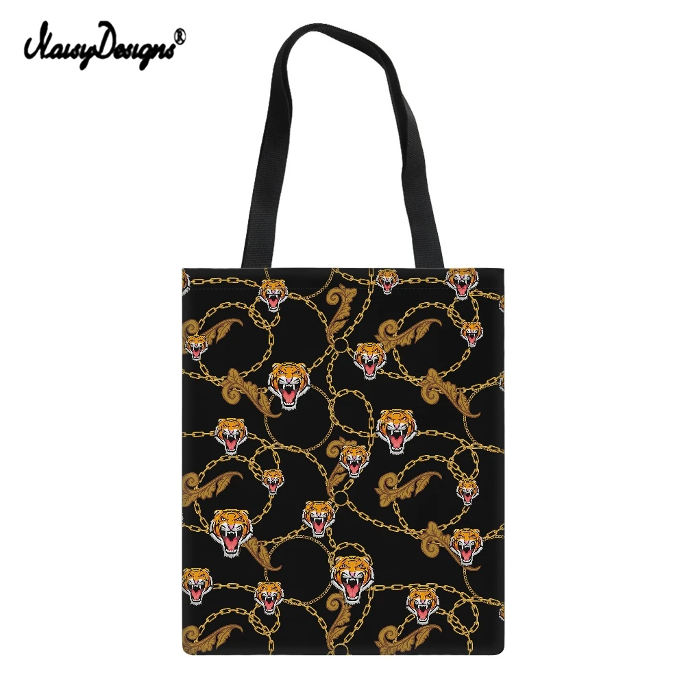 

Роскошные сумки для покупок с 3D принтом тигра в стиле барокко