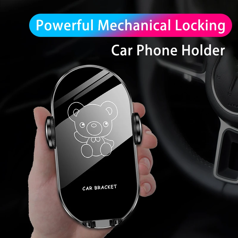 

Мультяшный Автомобильный держатель для телефона, кнопка, Гравитационный зажим, мультяшный Автомобильный держатель для воздуховода и навиг...