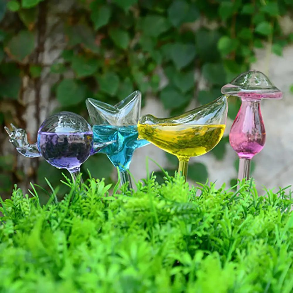 

5 Shapes Garden Plants Houseplant Automatic Self Watering Device Glass Watering Cans Flowers Plant Decorative Tool 1 Piece jard