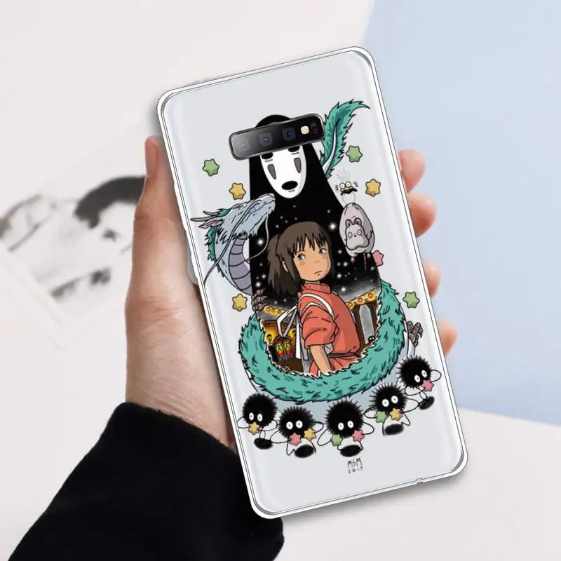 

Totoro Spirited Away Ghibli Miyazaki Anime Phone Case Transparent For Samsung Galaxy A 71 21s S note 8 9 10 plus 20 ultra