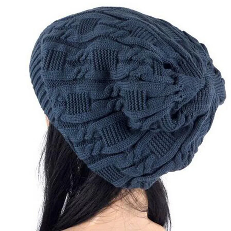 

Women Warm Casual Beanies Stripes Knitted Female Hats Autumn Winter Pile Cap for Girls Unisex Fashion Knitting Beanies