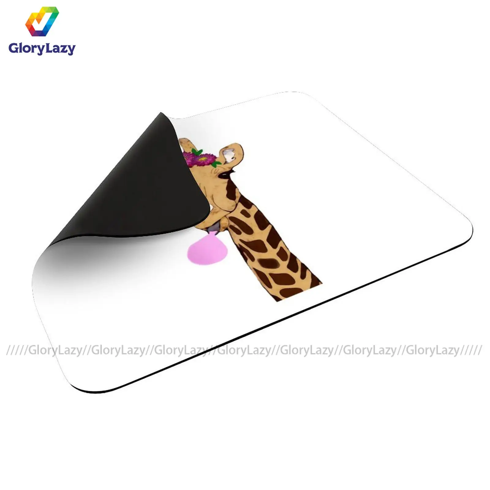 Жевательная резинка Мышь коврик для мыши Противоскользящий украшенный принтом