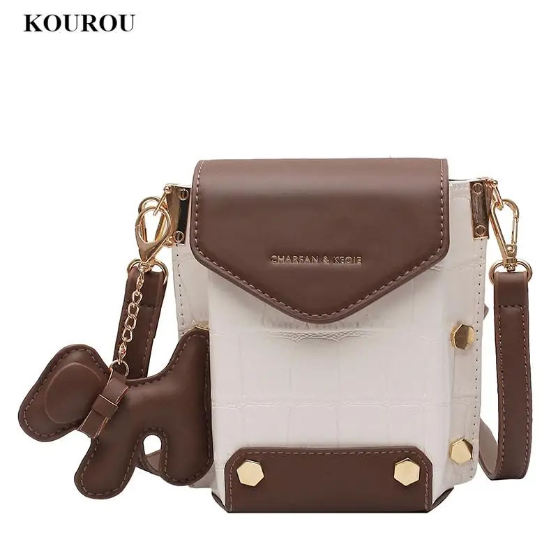 

Stone pattern retro small bag female 2021 popular fashion crocodile pattern messenger bag wild one-shoulder mobile phone bag