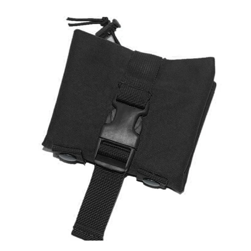 Складной Molle тактический дамп падение журнал мешочек инструментальный EDC военные аксессуары сумка для восстановления Охота съемный карман Mag сумки - Цвет: BK