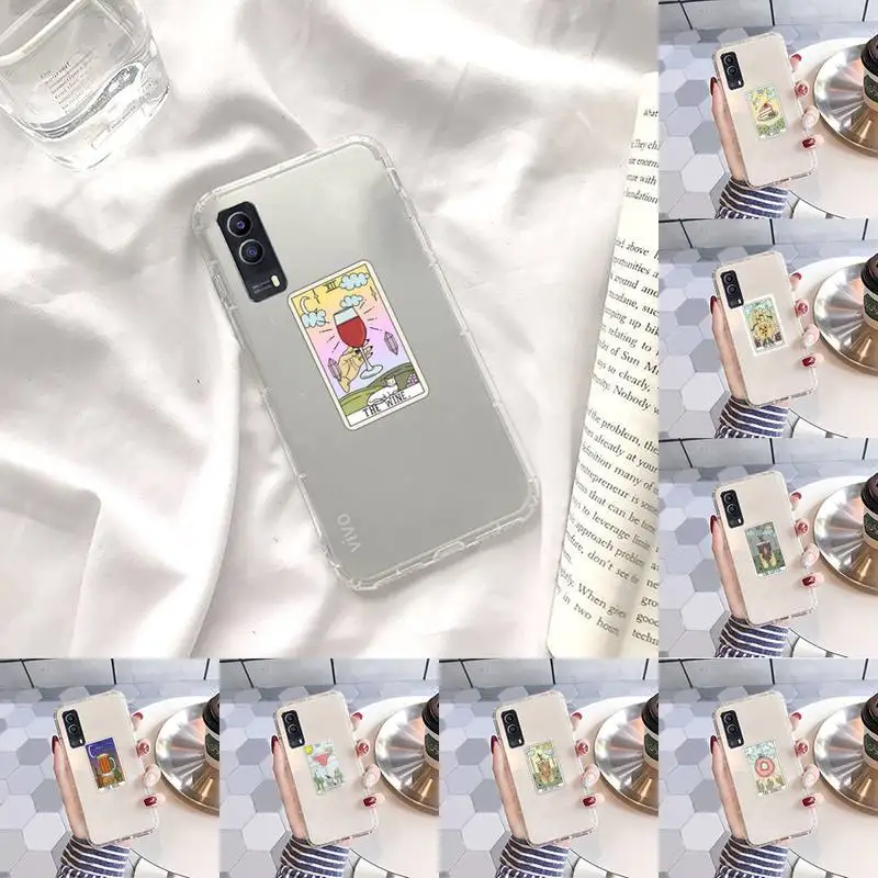 

Aesthetic Art pizza coffee Phone Case Transparent For VIVO S 9 7 6 IQOO NEO 7 5 3 Z3 Z1 X E pro Soft TPU Clear Mobile bags