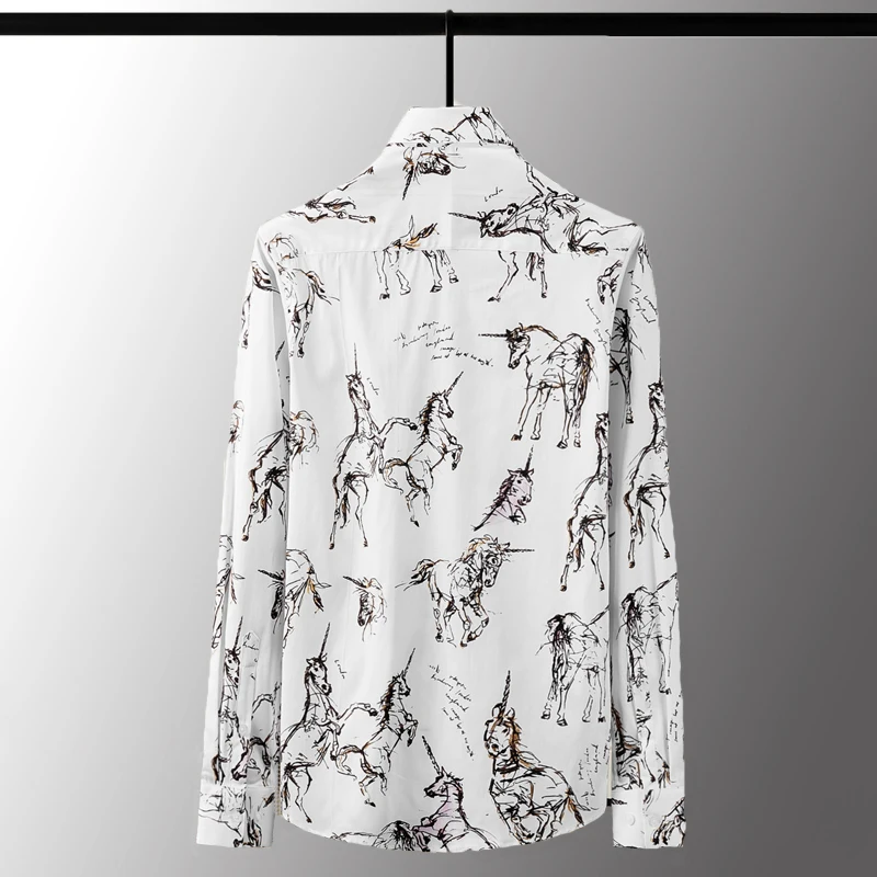 Minglu протектор хлопковые мужские футболки класса люкс с цветочным принтом черно