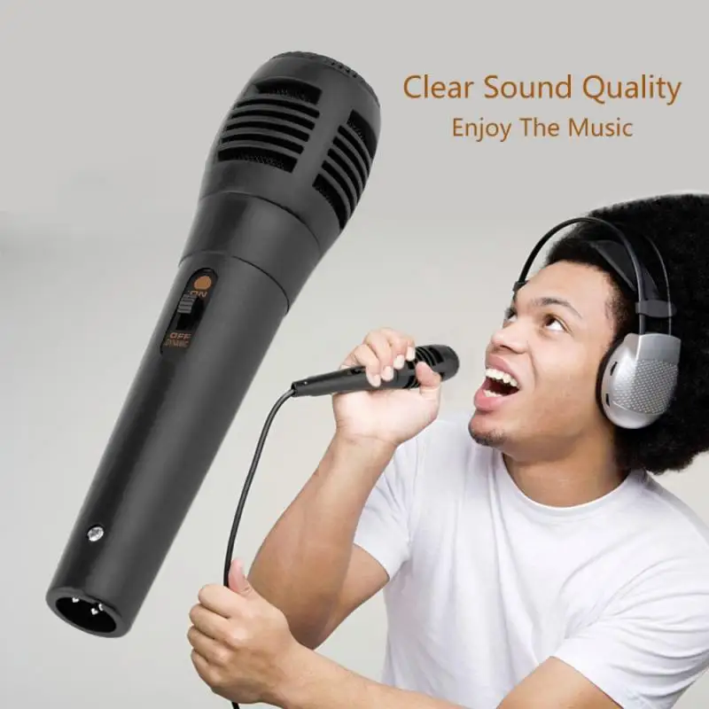 

Portable 6.5mm Stereo Studio Mic KTV Karaoke Mini Microphone For Cell Phone Laptop PC Desktop Wired Uni-directional Handheld Mic