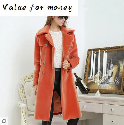 

Top and Autumn Spring Slim Solid Color Fashiion Faux Fur coat N4 high quality