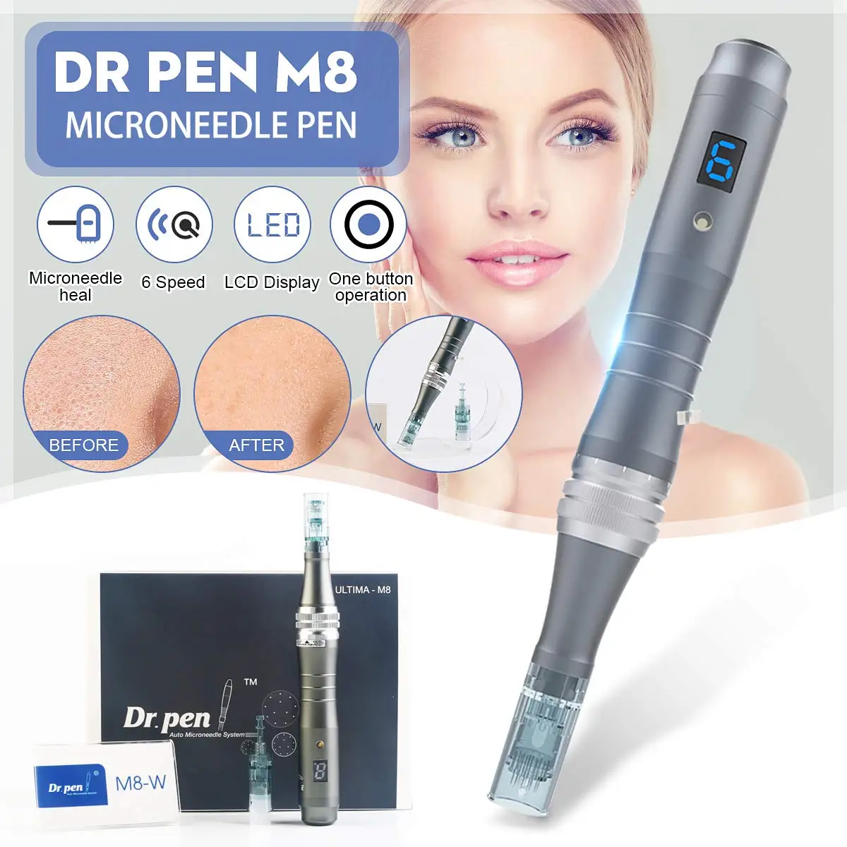Original Dr.pen Ultima M8 Electric Wireless Dermapen Profesional Microneedling Facial Skin Care Mesotherapy Machine For MTS