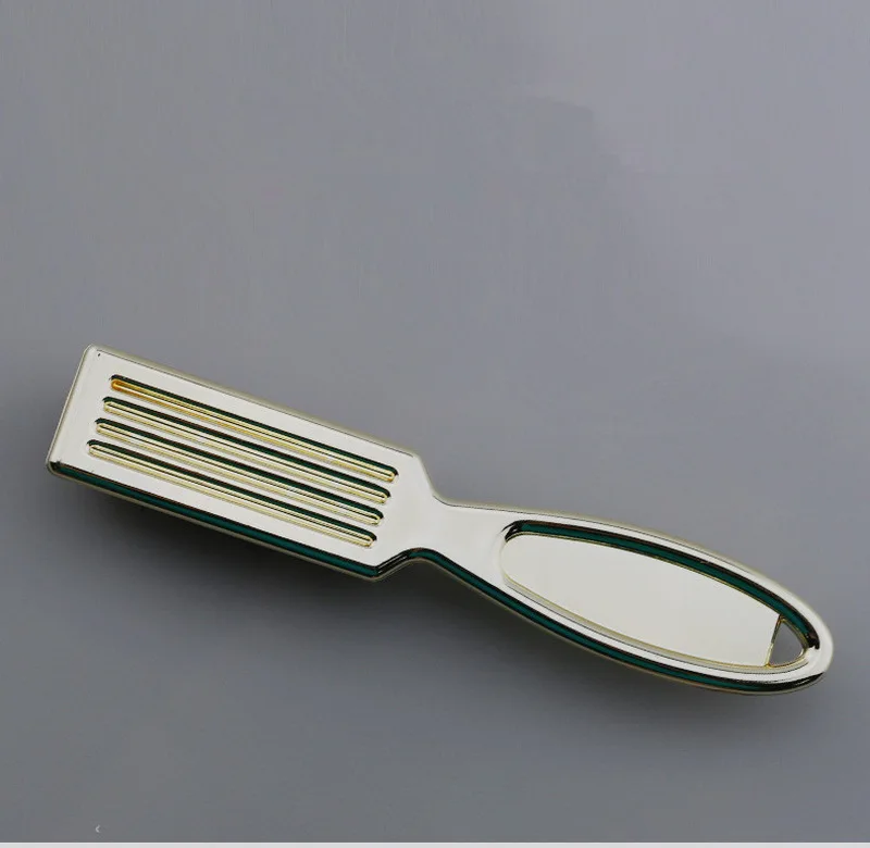 Золотая пластиковая ручка щетка для бороды Мягкая шерстяная нейлоновая