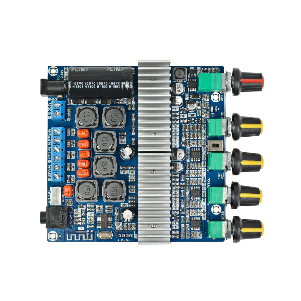 

AIYIMA TPA3116 50W*2+100W Bluetooth Digital Power Amplifier Assembled Board TPA3116D2 HIFI 2.1 Subwoofer Bass Board With Case