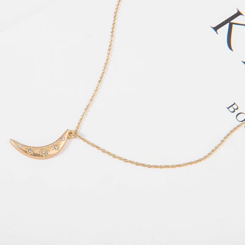 Fever &amp Free простые модные подвески в виде маленького полумесяца ожерелья с золотой