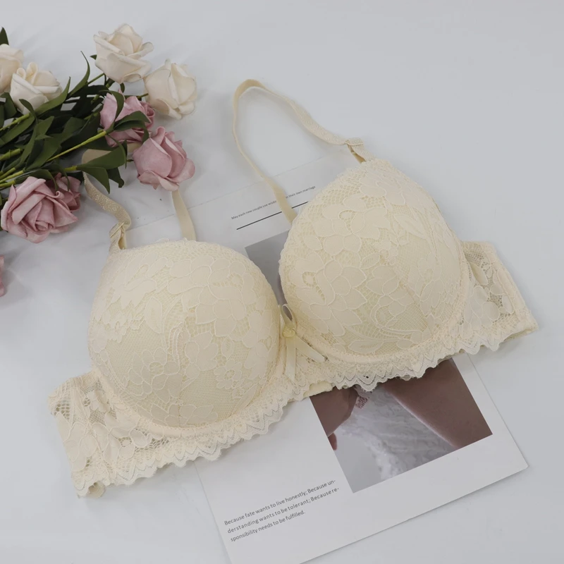 Beige Beauwear ультра тонкий цветочный кружевной бюстгальтер-трансформер дышащий бюстгальтер с косточками пуш-ап размера плюс 34A-38B 36C-40D нижнее белье BH - Цвет: Beige