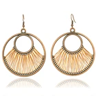 Великолепные этнические круглые висячие серьги в стиле бохо для женщин Женские Висячие серьги Haning обручальные ювелирные изделия аксессуары