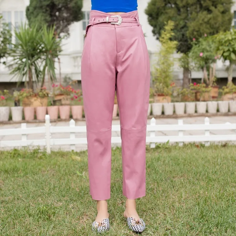 2020 женский пояс с высокой талией из натуральной кожи шаровары 7 цветов длина по