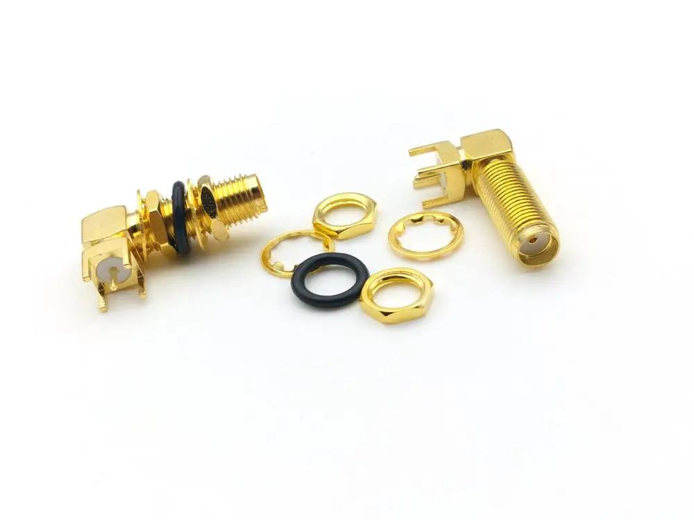 30 шт. медная ПК плата PCB Крепление SMA гнездо гайка переборка правый угол разъем