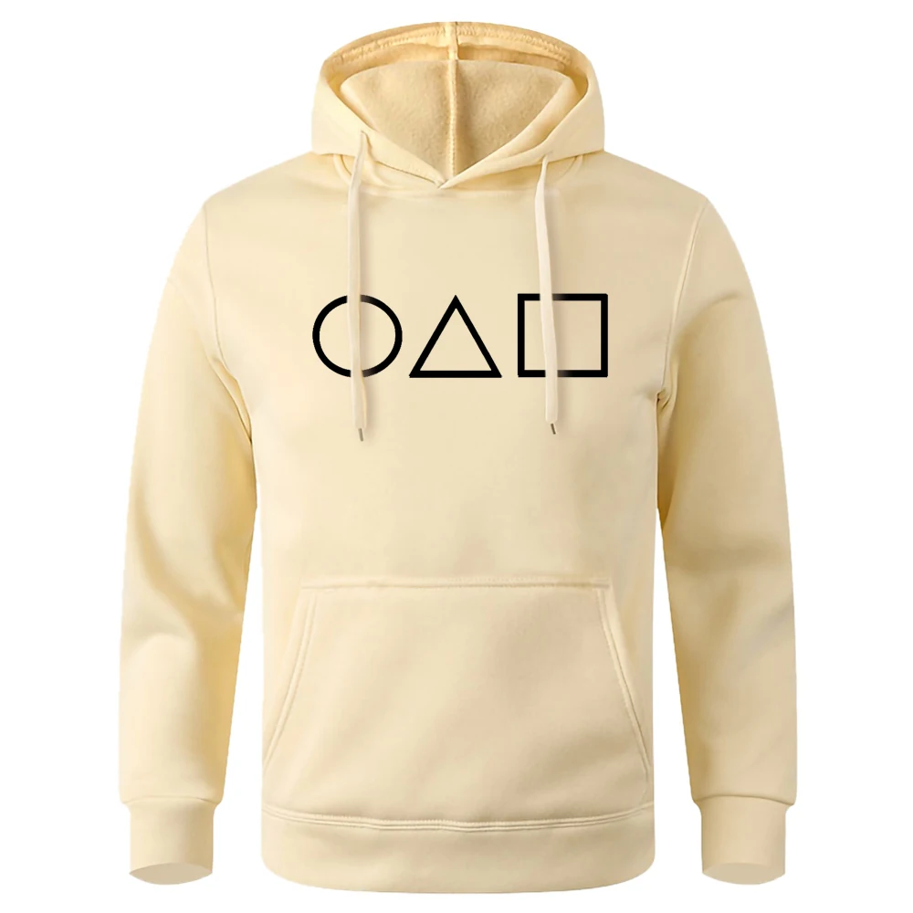 

2021 New Squid Game Geometry Graphic Print males Sweatshirts Loose Funny Pullover Vitality Comfortable Moletom mans Clothing