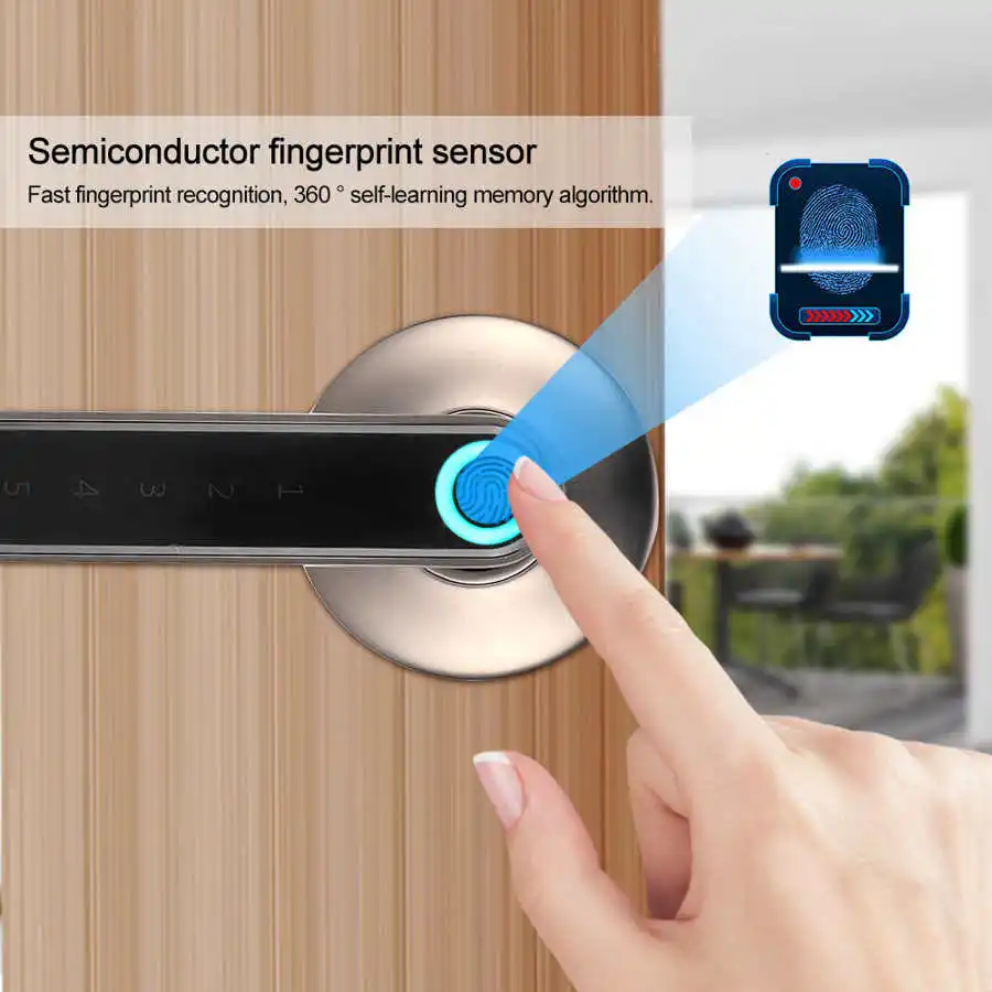 Дверная ручка из цинкового сплава Блокировка Смарт Bluetooth дверной замок