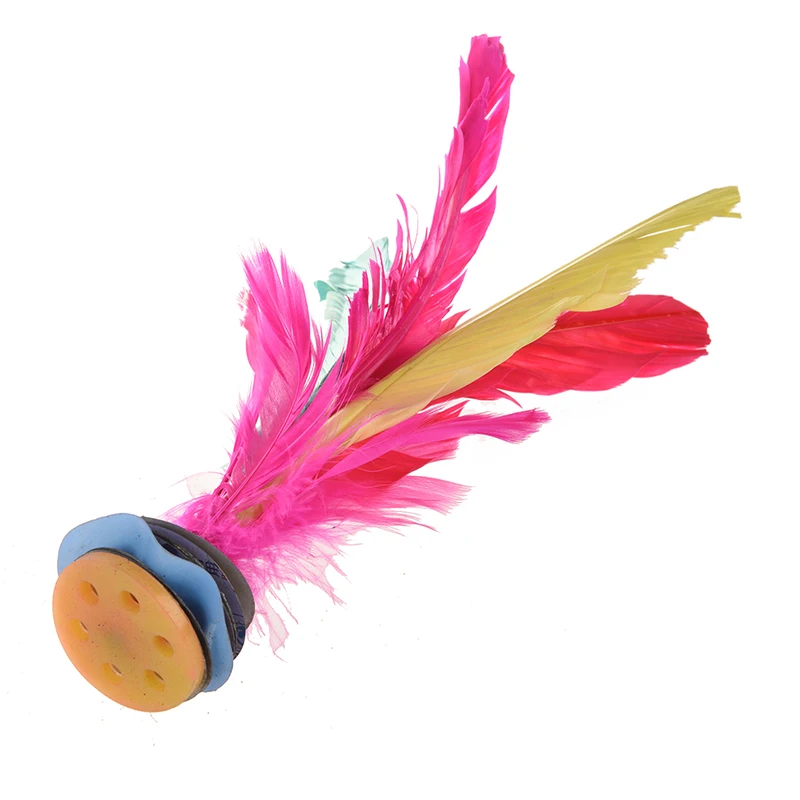 

Colorful Feather Kick Shuttlecock Chinese Jianzi 2 Pcs