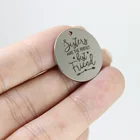 8 шт.лот-подвеска из нержавеющей стали с лазерной гравировкой 22 мм для поделок для изготовления ювелирных изделий