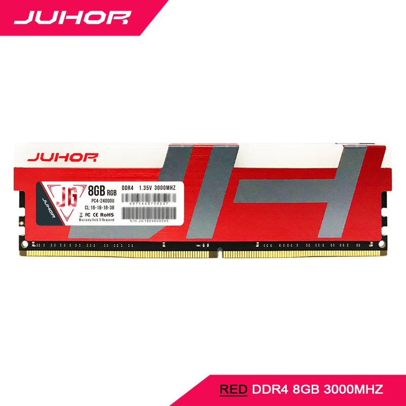 Оперативная память JUHOR ddr4, 8 ГБ, память для рабочего стола с нагревом udimm, 2666 МГц, 3000 МГц, оперативная память для ПК, 1,2 в, Новая Память dimm
