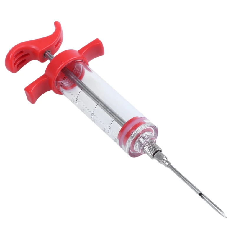 Шприц для маринада с красной форсункой инструмент приготовления мяса индейки