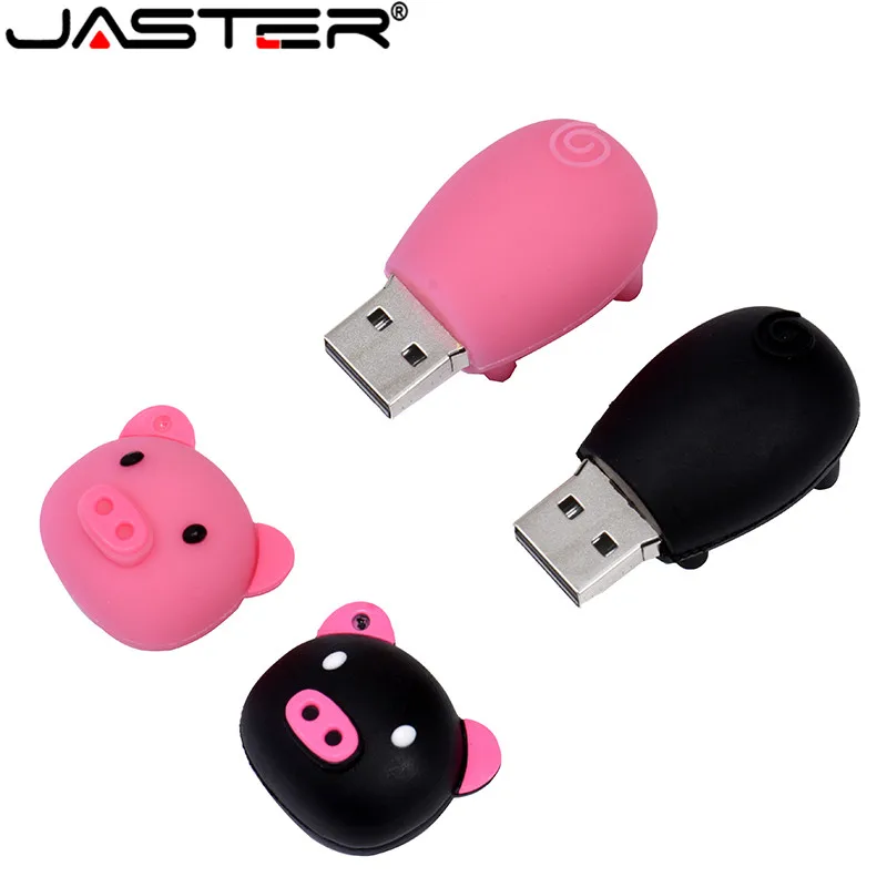

JASTER Cartoon Animal color mini pig USB Flash Drive USB 2.0 4GB/8GB/16GB/32GB/64GB Gift Pen Drive Real Capacity USB Stick