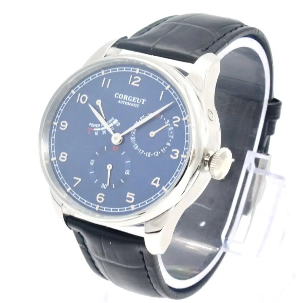 Corgeut новые часы 42 мм синий циферблат Мужские Чайка автоматические механические