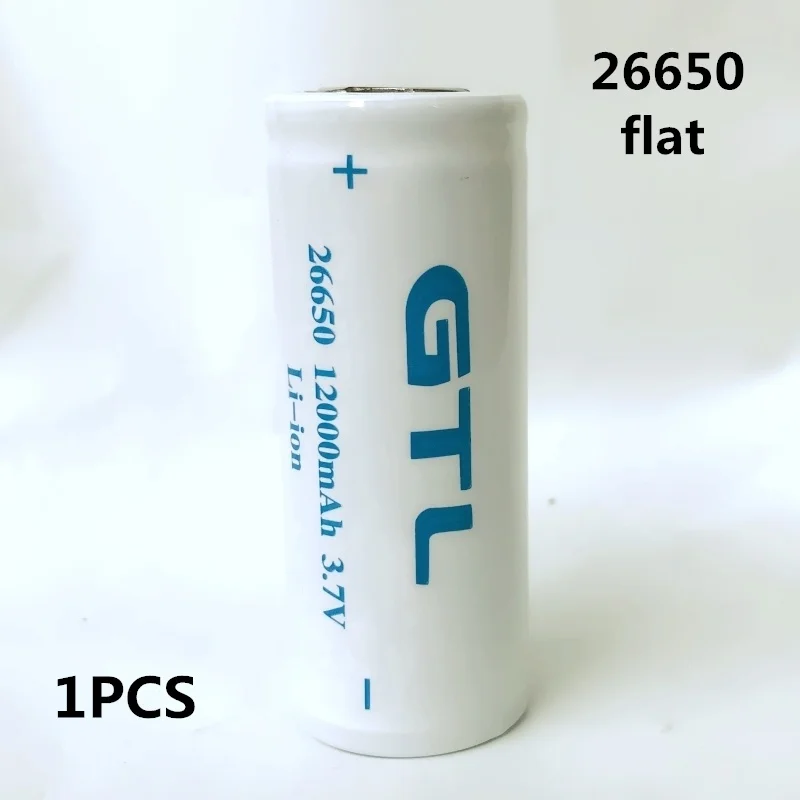 

100% New Original 26650 3.7 v12000 mah 26650 Lithium Rechargeable Battery For Flashlight batteries GTL EvreFire