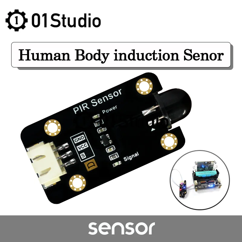 01Studio Human Body Infrared Sensor PIR Senor Detector Module for pyBoard MicroBit Micropython Development Board