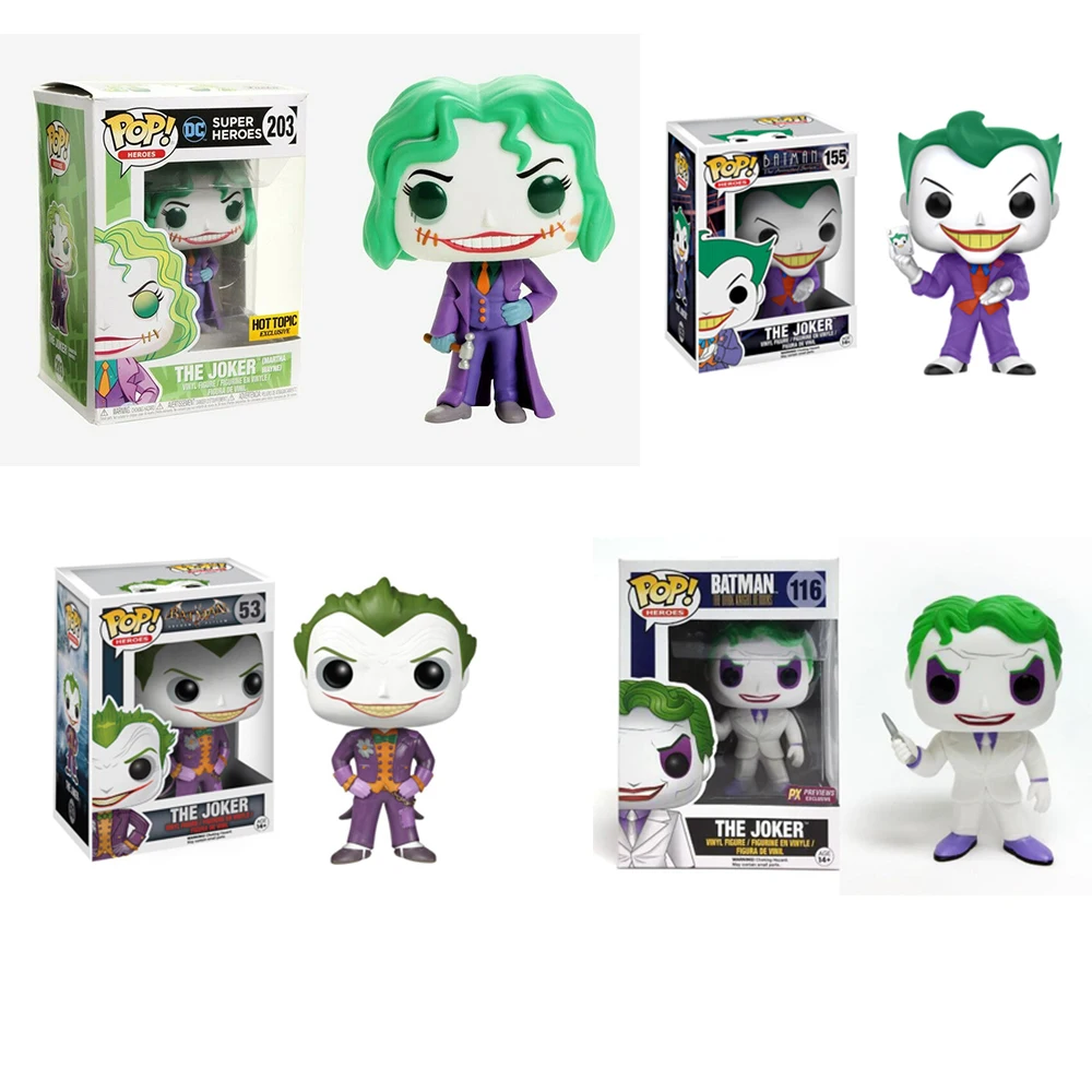 Funko pop Бэтмен Джокер виниловые экшн и игрушки Фигурки Коллекционная модель для