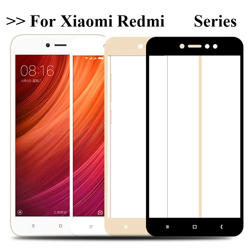 Защитное стекло закаленное с полным покрытием для Xiaomi Redmi 4X 4A 3s Note 5A prime 5plus 4