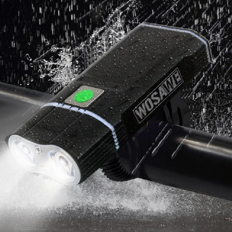 Велосипедный светодиодный фонарь WOSAWE 2400 лм Передний для велосипеда USB